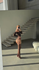 Dark Lace Vücut Çorabı